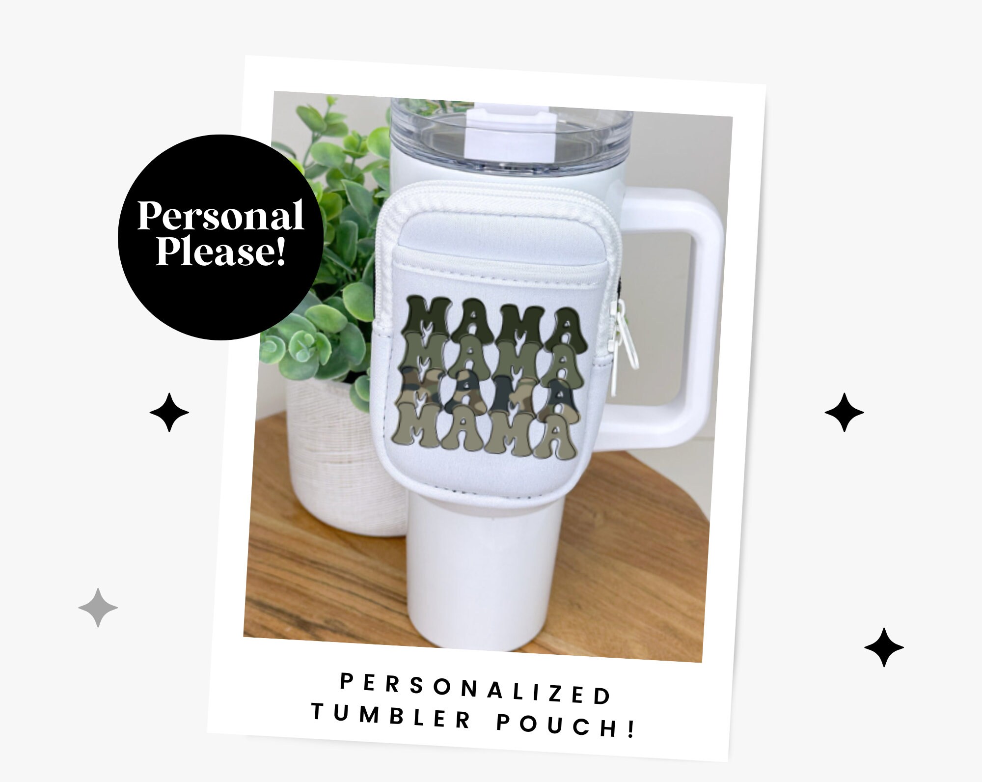 Personalized Cup Fanny Pack, Custom 40 Oz Tumbler Pouch With Pocket