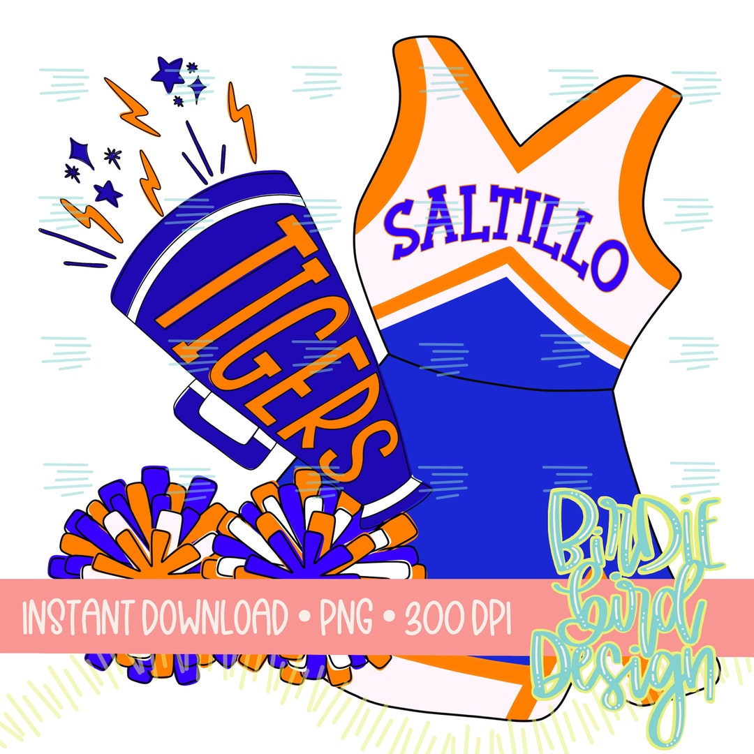 Saltillo Tigers Cheer Sublimation PNG Digital Download Etsy