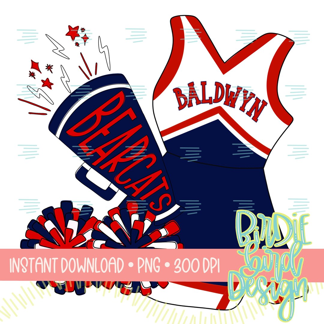 Baldwyn Bearcats Cheer Sublimation PNG Digital Download PRINTABLE DESIGN Etsy