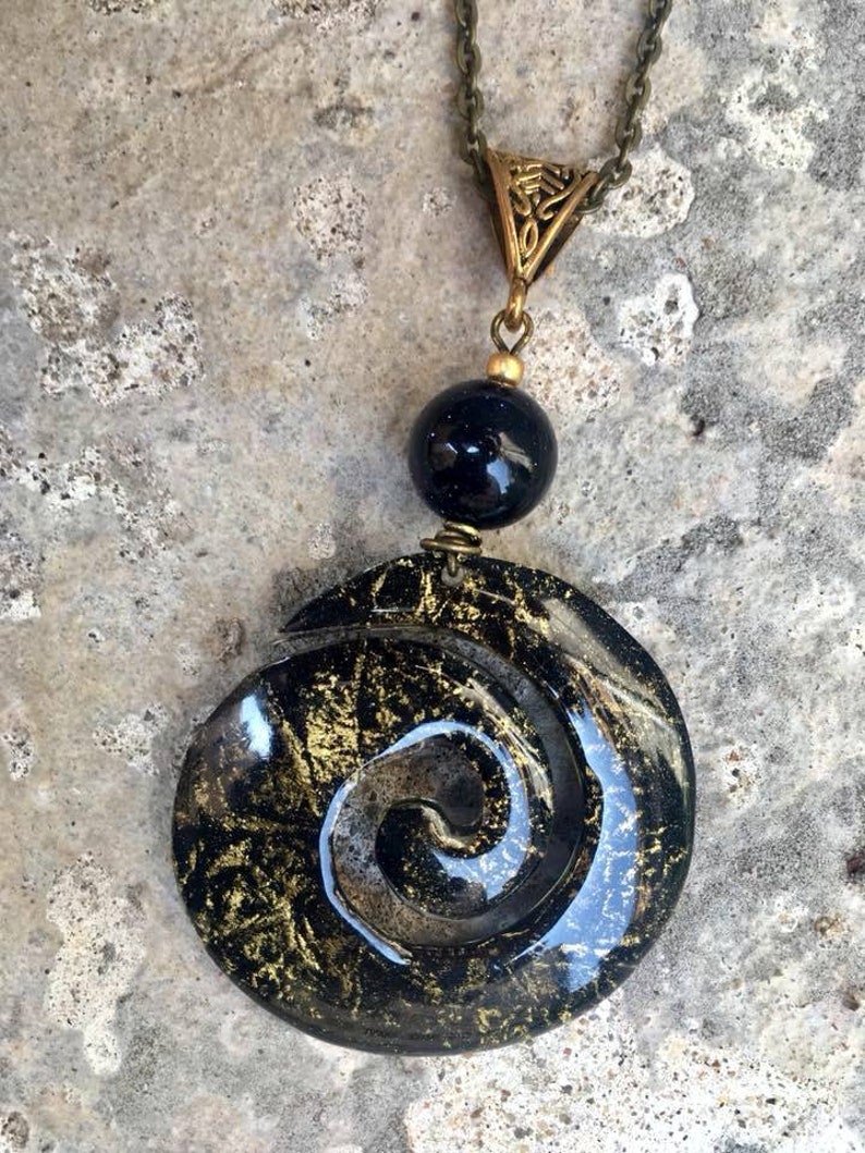 Blue Pendant Universe Necklace Resin jewelry Blue Navy Blue Pendant Celestial Jewelry Blue Necklace gift for Girlfriend Blue Jewelry