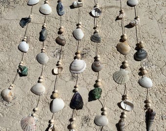shell  wind chime or wall hanging for indoor or outdoor