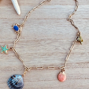 Beachy charm necklace