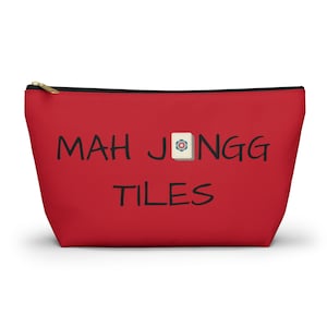 Mah Jongg Tile Bag Large Accessory Zipper Pouch
