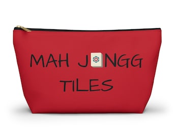Mah Jongg Tile Bag Large Accessory Zipper Pouch