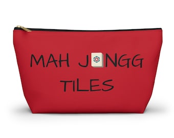 Mah Jongg Tile Bag and Accessory Zipper Pouch