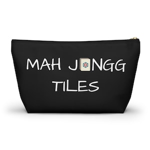 Mah Jongg Tile Bag Large Accessory Zipper Pouch
