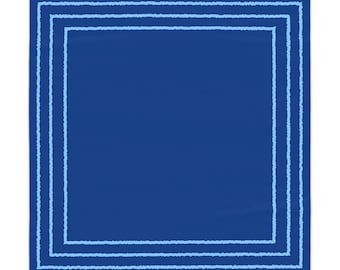 Mantel con marco azul