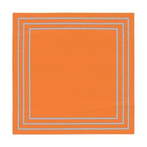 Orange with Blue Frame Tablecloth
