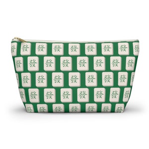 Mah Jongg Large Tile and Accessory Bag with Green Dragons