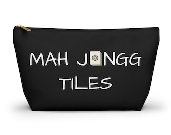Mah Jongg Tile Bag Large Accessory Zipper Pouch