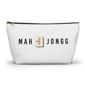Mah Jongg Tile Bag Large Accessory Zipper Pouch