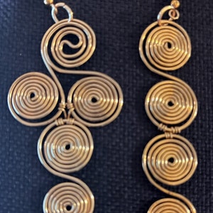 Solid Copper Sacred Triskelion w/Spirals or Spiral Stack Earrings - You Choose!