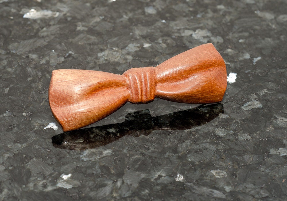 Wooden Bow Tie Bourbon Spanish Cedar Etsy