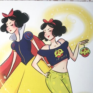 CLEARANCE**Casual Snow White in her Classic Princess Gown and her Casual Outfit Art Print