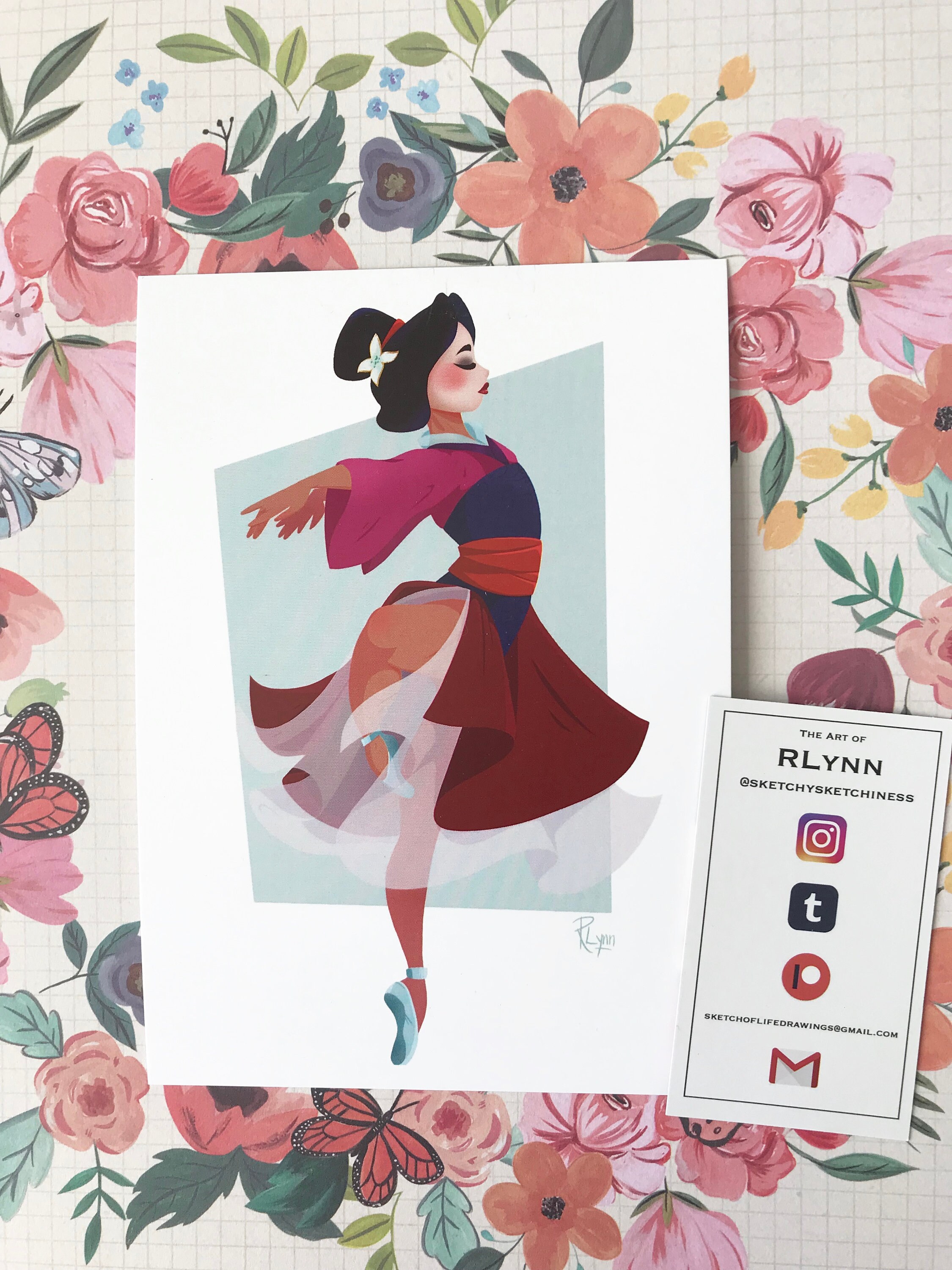 Disney Princess Ballerina Mulan Art Print - Etsy