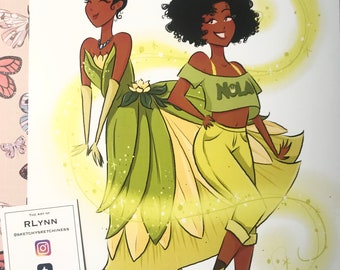 Clearance**casual Tiana in Her Classic Princess Outfit and Modern