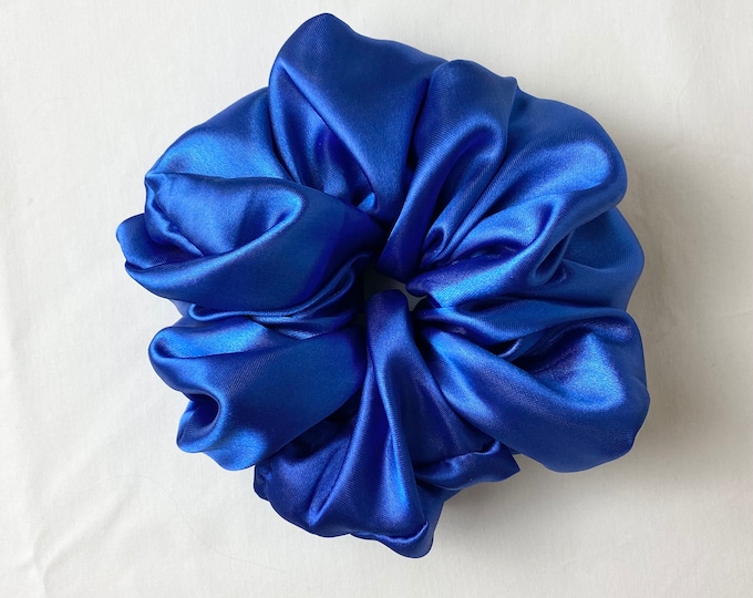 XX Large Oversized Scrunchies Satin Royal Blue