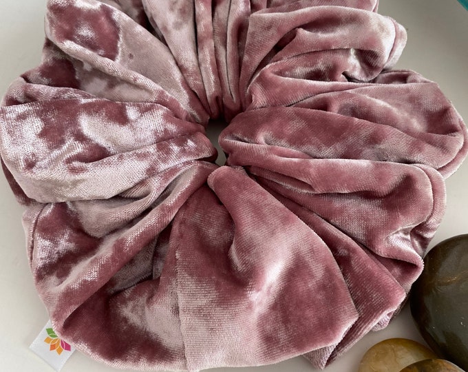 XXLarge Oversized Scrunchies, Crushed Velvet Dusty Pink