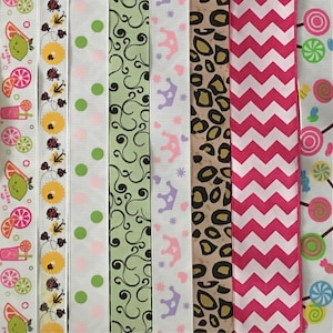 MYSTERY GRAB BAG!!! 50+ Grosgrain Ribbon Remnants 3/8" - 1-1/2" Mix Print & Colors - New