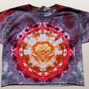 Medium Crop Tie Dye Tshirt | Mandala Tie Dye | Ice Tie Dye | Women’s Tie Dye | Psychedelic Clothing