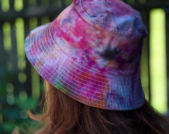 Tie Dye Bucket Hat - Red White and Blue Hat - 4th of July  display picture 1