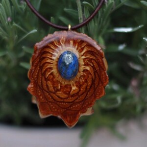 Lapis Lazuli Pinecone Pendant: Handmade Third Eye Necklace
