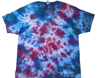 Abstract Handmade Tie Dye T-Shirt – Multicolor Unisex Boho Shirt | Cotton Tie Dye | Festival, Streetwear, Hippie Clothing | Adult Tie Dye