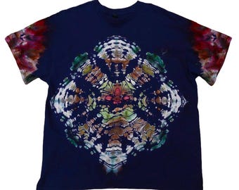 XL Reverse Kaleidoscope Tie Dye Tshirt | Watercolor Tie Dye | Ice Tie Dye | Men’s Tie Dye | Women’s Tie Dye | Unisex Clothing
