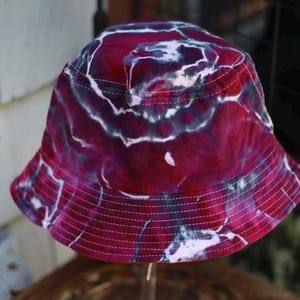 Geode Tie Dye Bucket Hat: Handmade Cotton Festival Headwear