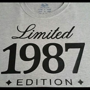Limited edition (year) t shirt