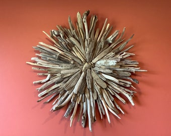 Driftwood Wall Art - Flower - The pretty bashful flower feels special - it's the first post-pandemic sculpted flower. Long live driftwood!