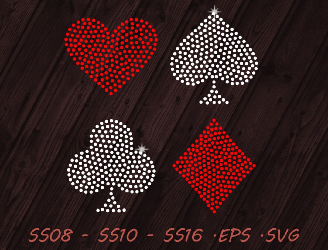Playing Cards Rhinestone Rhinestone - Playing Cards - Vegas - SVG EPS - Digital Template ...