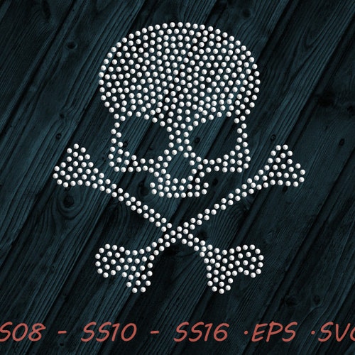 Rhinestone Design Elements Skull SVG EPS Digital | Etsy