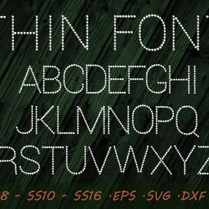 Download Rhinestone Cursive Font SVG EPS DXF Ai Digital Template | Etsy