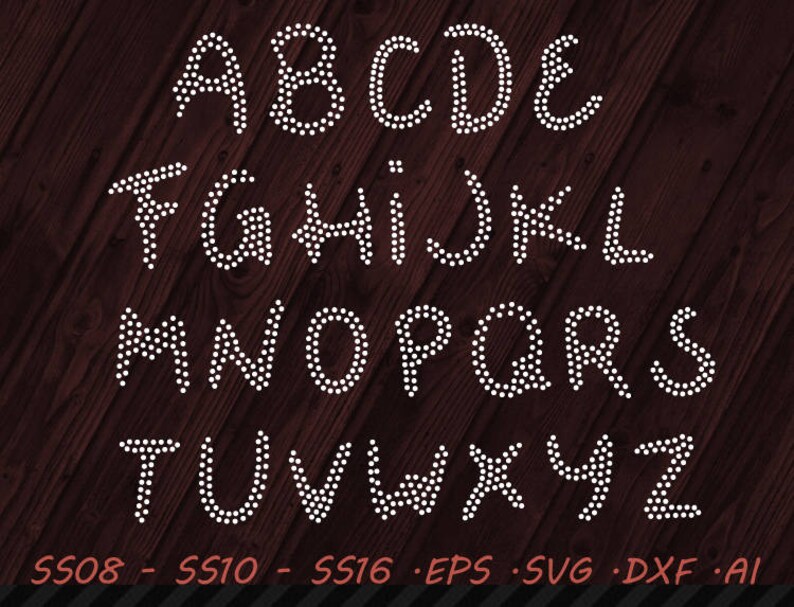 Download Rhinestone Cartoony Font SVG EPS DXF Ai Digital Template ...