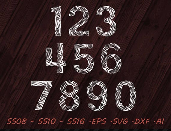 Download Rhinestone Numbers Bold Svg Eps Dxf Ai Digital Template Etsy SVG, PNG, EPS, DXF File