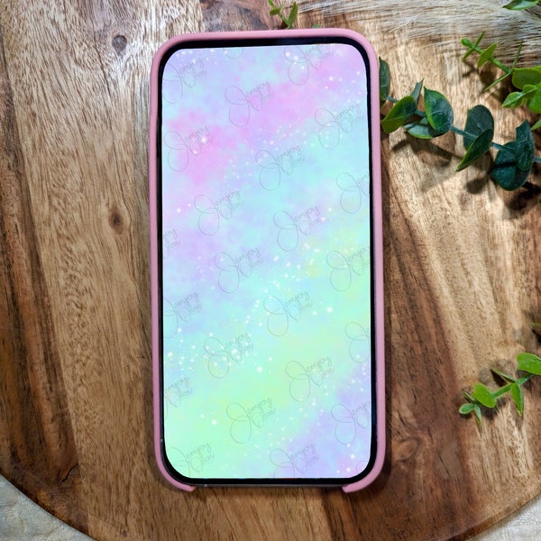 Pastel Galaxy Phone Background-Space Phone Background-Cute  Phone Background-Digital Product-Iphone Wallpaper