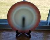Hazel Atlas Crinoline Pink Ripple 9 quot plates