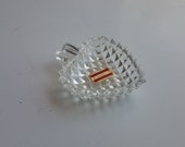 Ashtray heart. Vintage crystal ashtray. Bleikristall West Germany