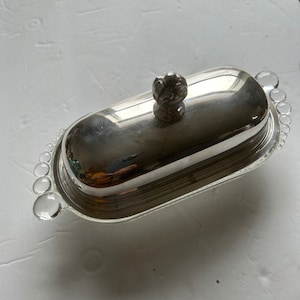 Vintage Rogers Brothers Silver Plated Butter Dish Stick Butter Dish.