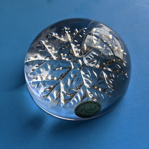 Vintage Cristal France Lead Crystal Paper Weight