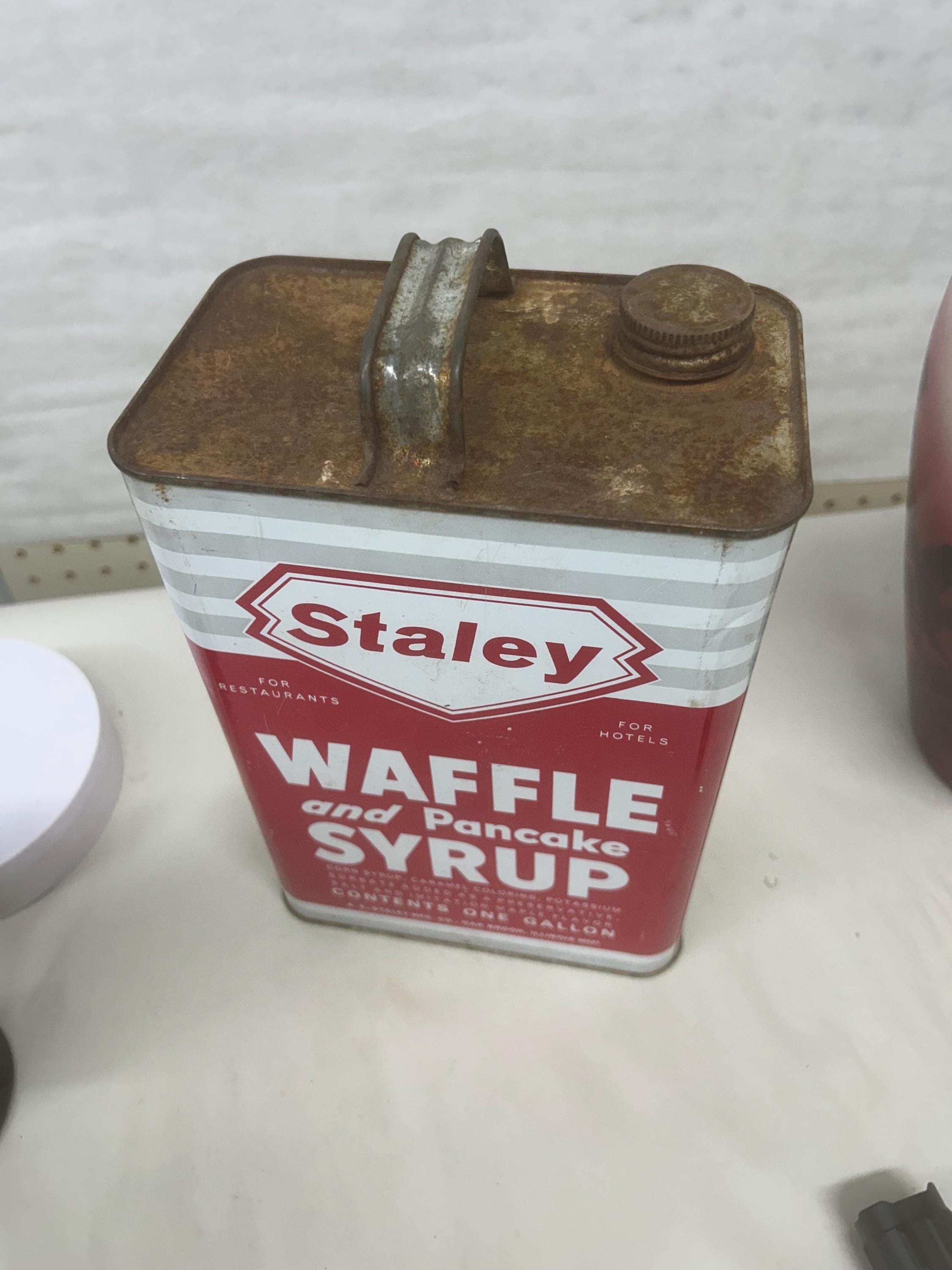Staley Syrup Vintage Staley WAFFLE & Pancake SYRUP Empty One Gallon Tin, Great ...