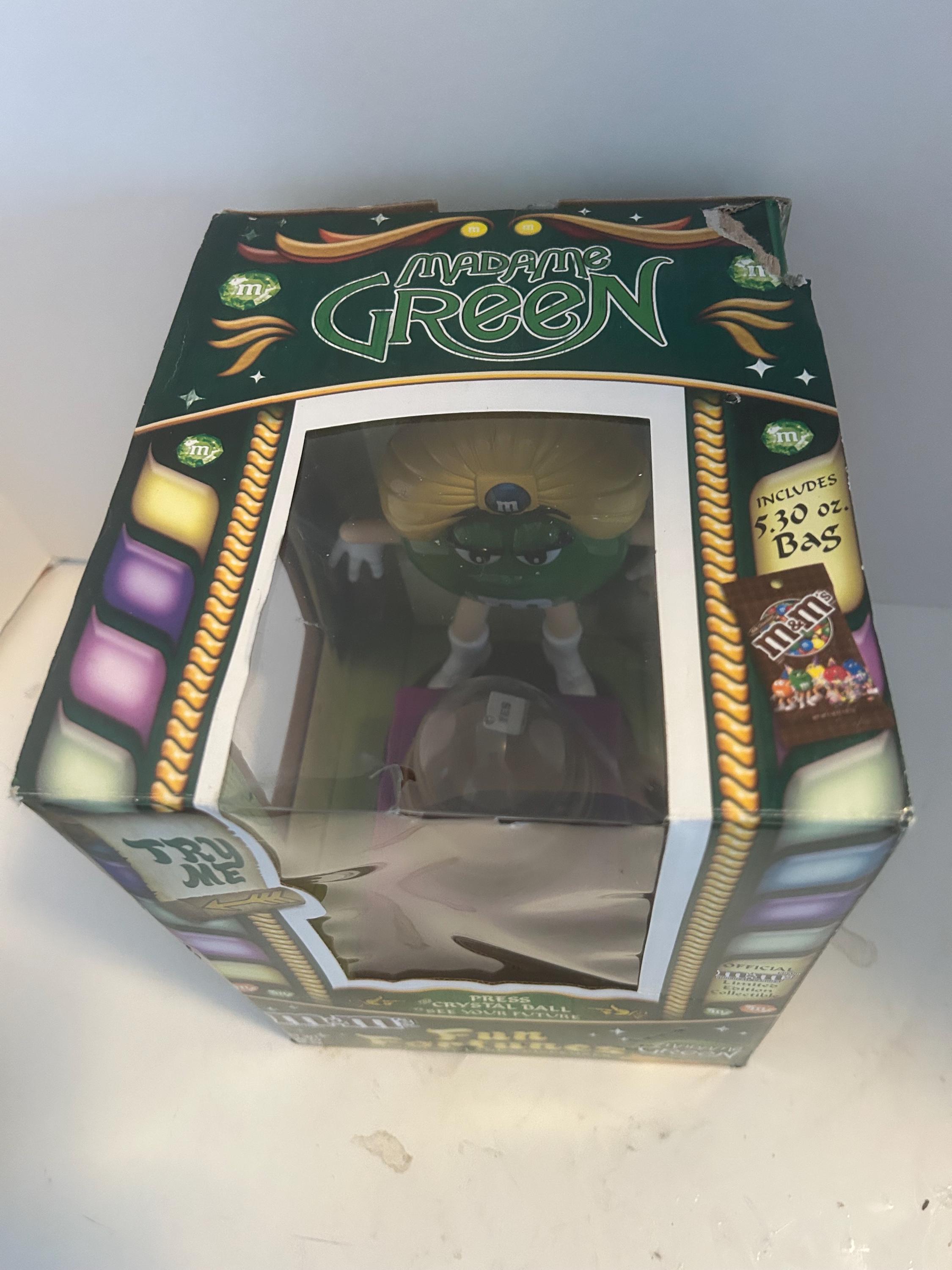 M&m's Fortune Teller Green Candy Dispenser Magician Boggle Top