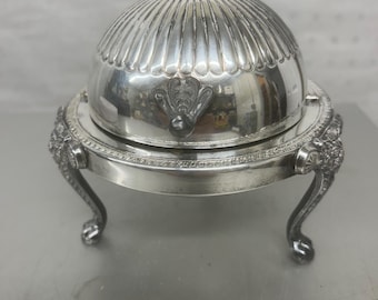 Vintage verzilverde F.B.Rogers boter-/kaviaarkoepel