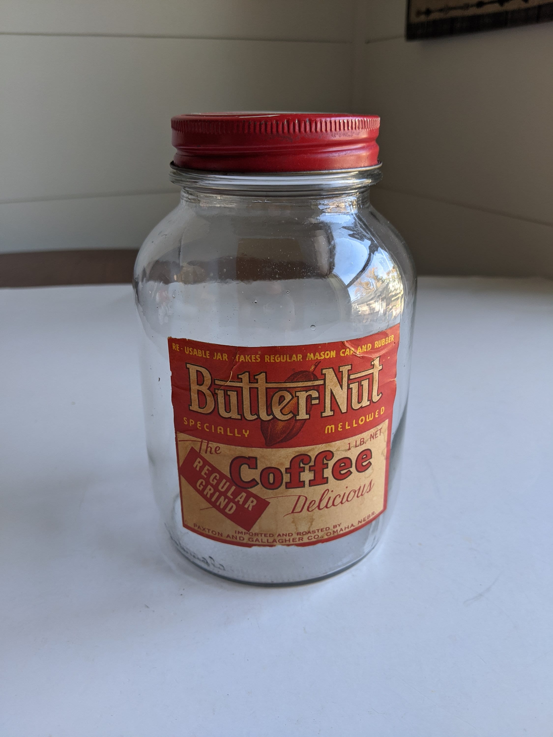 Vintage Butternut Coffee Lid on a 1 Lb. Duraglas Jar Etsy