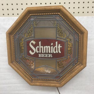 Schmidt Lighted Beer Sign - Etsy