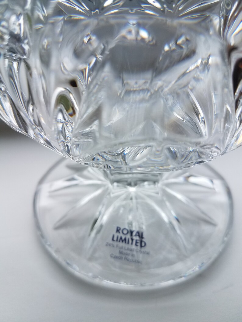 Royal Limited Hand Cut Crystal Vase Made in Czech Republic Etsy