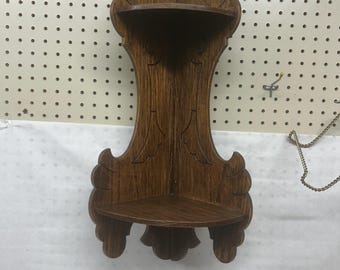 Vintage houten hoekplank