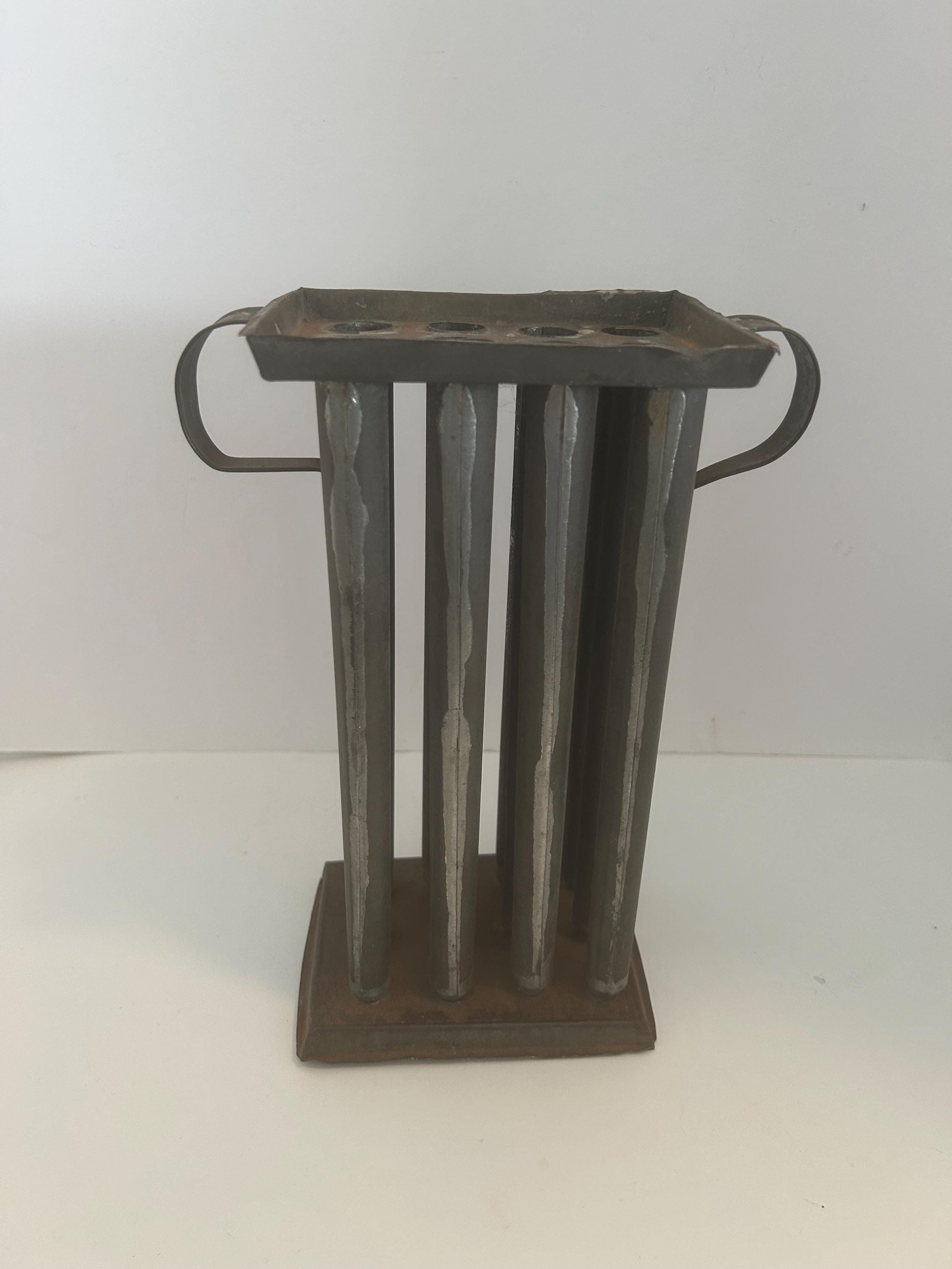 1800's Antique Taper Candle Mold Vintage Candle Mold Primitive Metal Candle Maker 10" Taper Candle