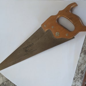 Vintage 26-Inch Disston T1 Townsmanl Saw with Stamped 8 TPI on Blade. A Unique and Rare Woodworking Saw - for Display or Use!